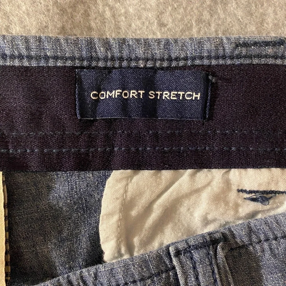 St Johns Bay Mens Sz 36 Comfort Stretch Blue Cotton Blend Casual Chino Shorts